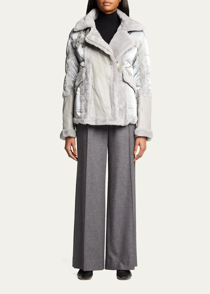 Garnier Shearling Fur Puffer Jacket