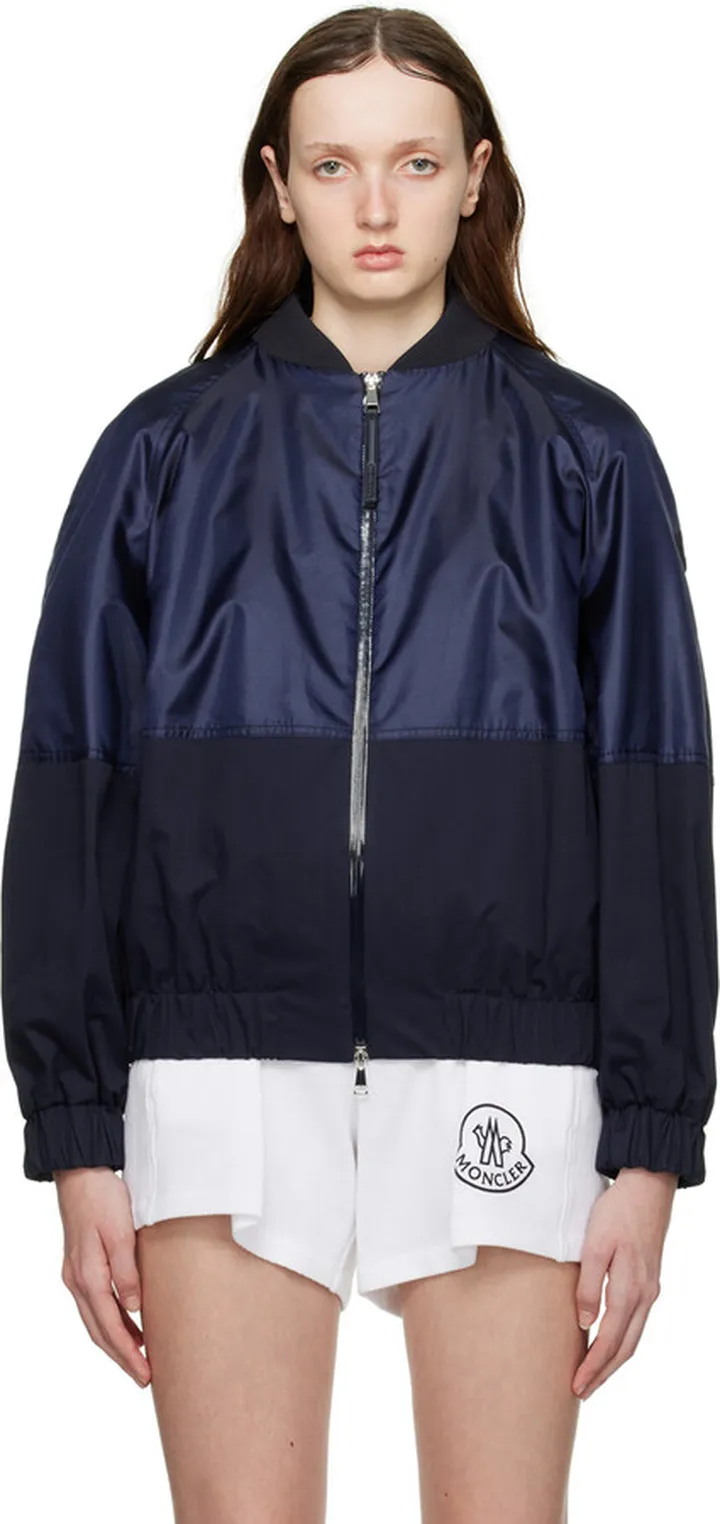 Moncler Navy Gobie Bomber Jacket