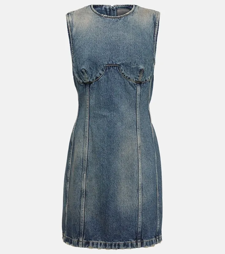Corset denim minidress