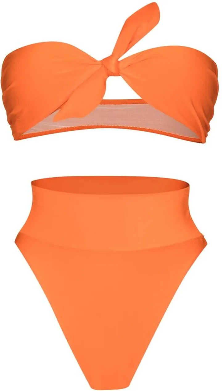 Tie-Detail High-Rise Bikini Set