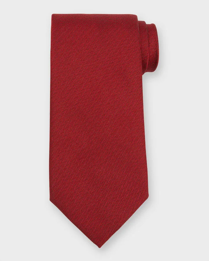 Men's Herringbone Silk Jacquard Tie