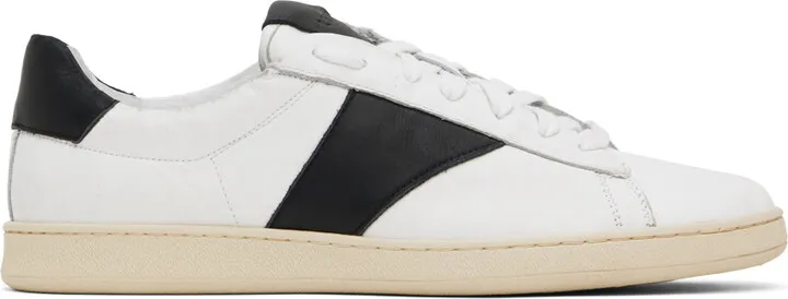 Rhude SSENSE Exclusive Black & White Court Sneakers