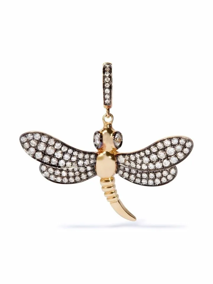 18kt yellow gold Mythology Dragonfly diamond charm