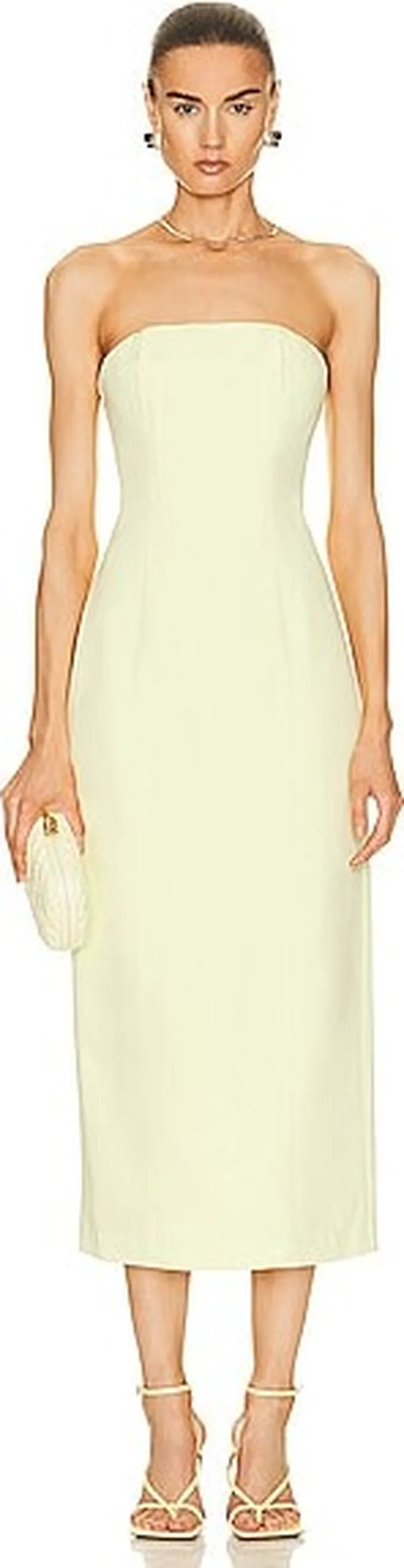 Staud Daniela Dress in Yellow