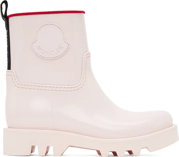 Moncler Pink Ginette Rain Boots