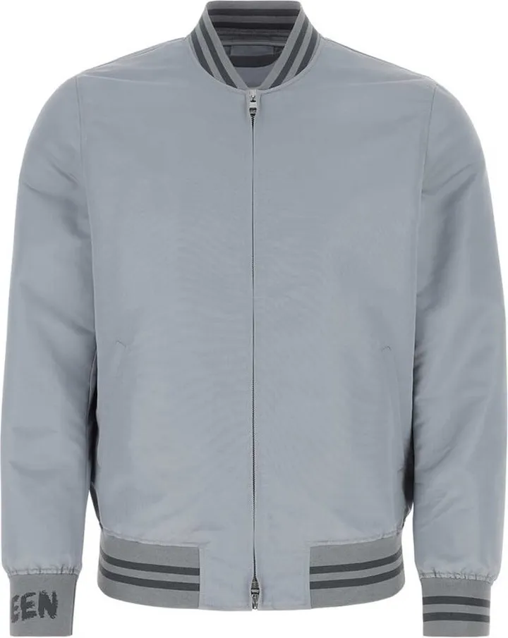 Alexander McQueen Logo Printed Bomber Jacket
