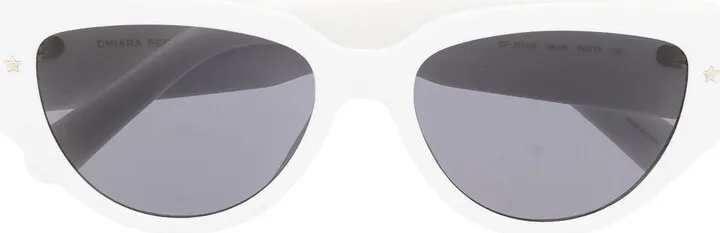 Eyelike-plaque cat-eye sunglasses