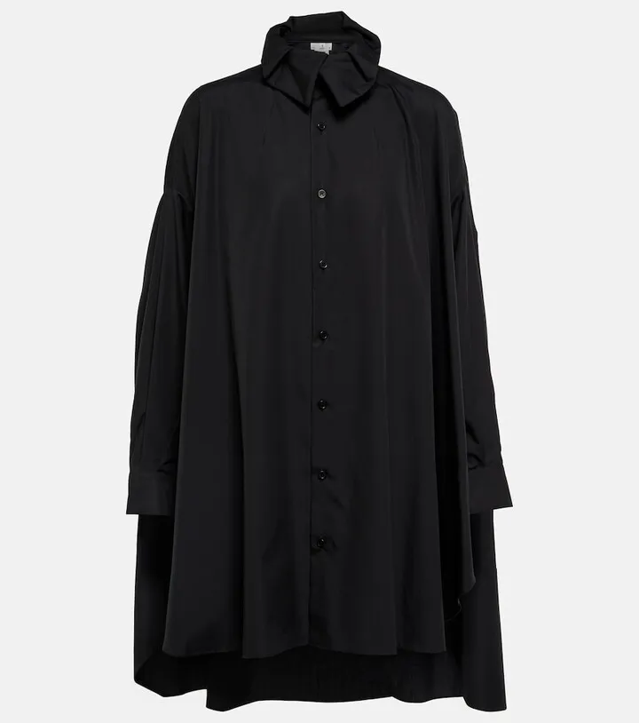 Cotton poplin shirt minidress