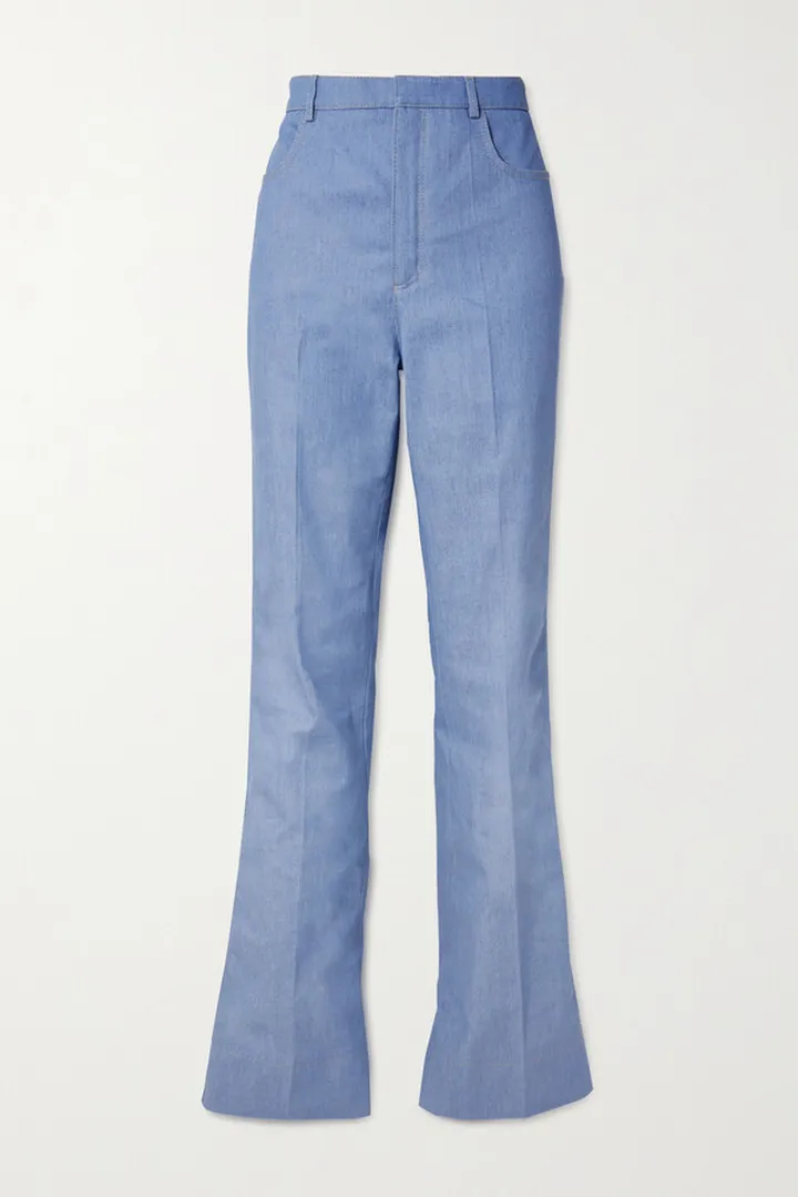 SAINT LAURENT - High-rise Bootcut Jeans - Blue