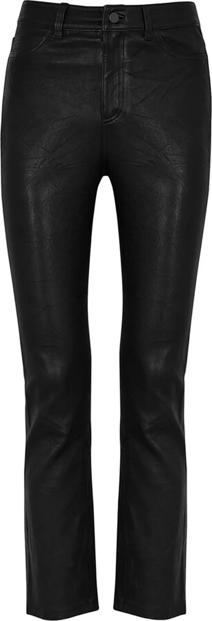 Paige Cindy Slim-leg Leather Jeans