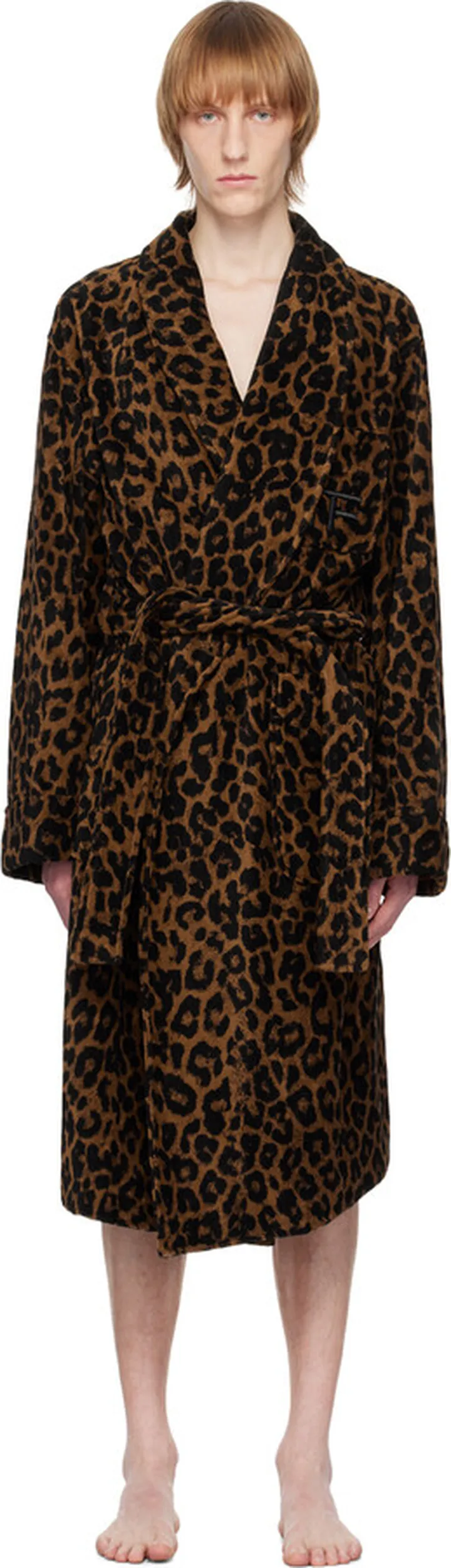 TOM FORD Brown & Black Leopard Robe