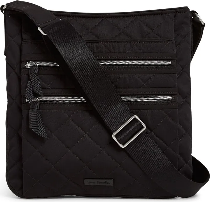 Triple Zip Hipster Crossbody Bag