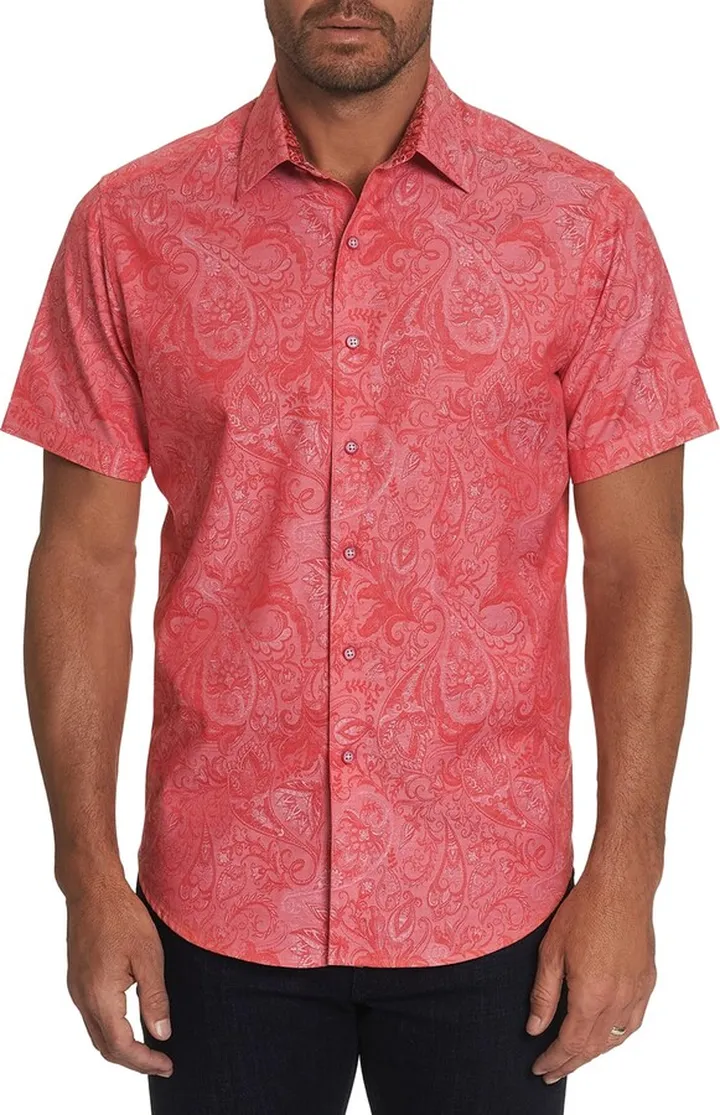 Men's Andretti Paisley Short-Sleeve Sport Shirt