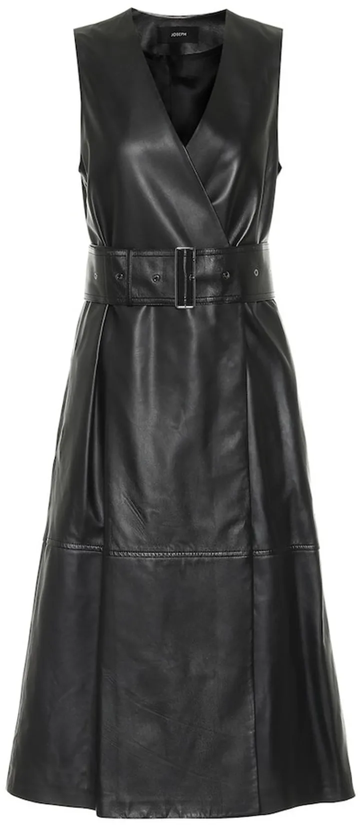 Dibo leather midi dress