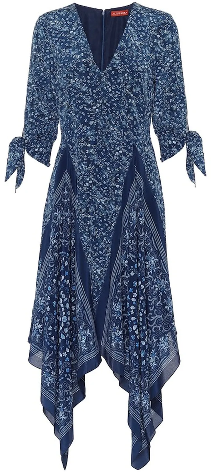 Elvira printed silk dress