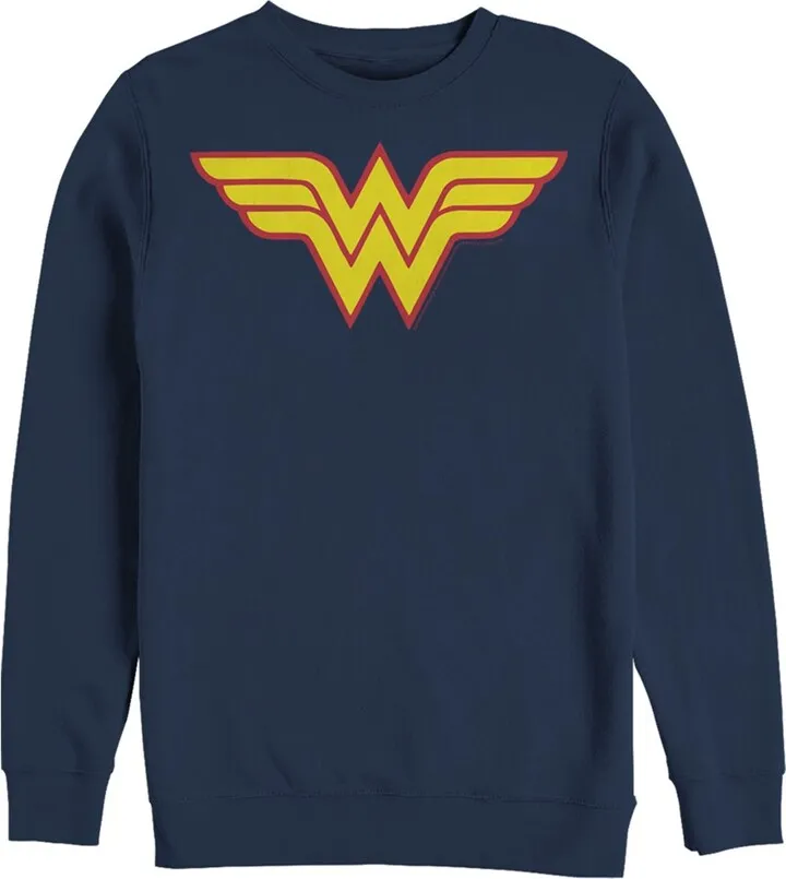 Men's Justice League Two Color Logo Sweatshirt - Navy Blue - 3X Large