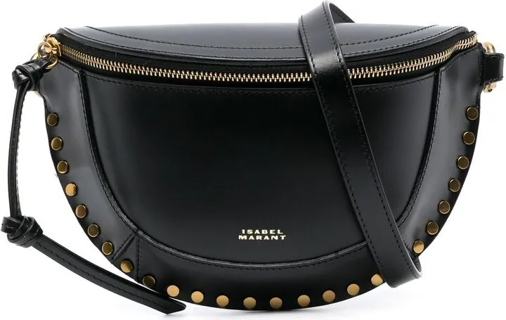 Logo-Print Leather Belt Bag