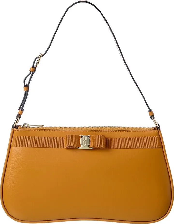 Ferragamo Vara Bow Small Leather Shoulder Bag
