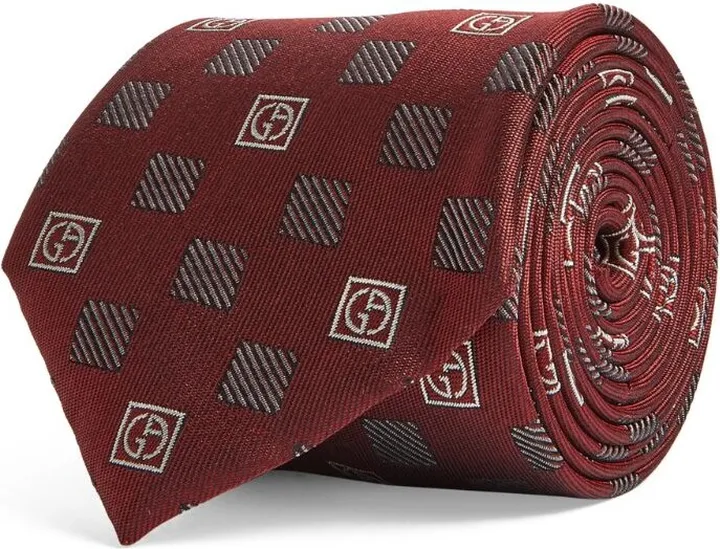 Giorgio Armani Silk Jacquard Monogram Tie