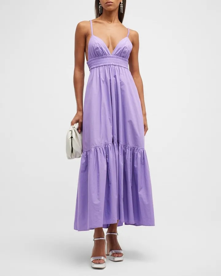 Rhodes V-Neck Empire Midi Dress