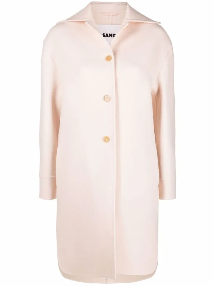 Single-Breasted Virgin Wool Coat