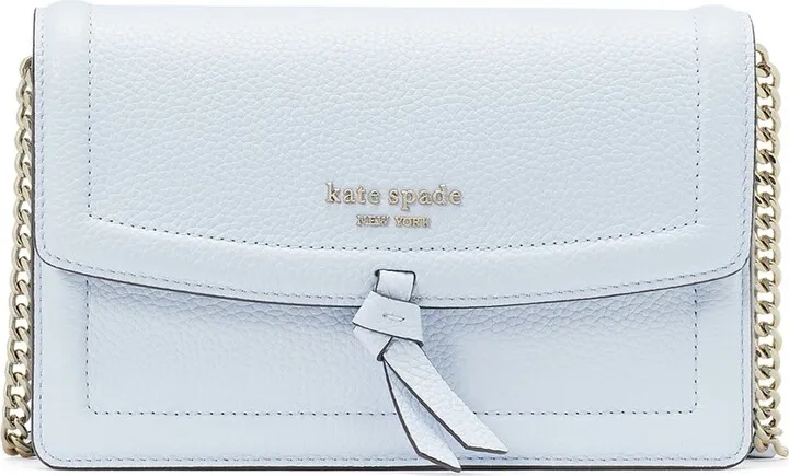 Knott Pebbled Leather Flap Crossbody Bag