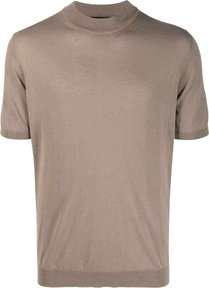 fine-knit cotton T-shirt