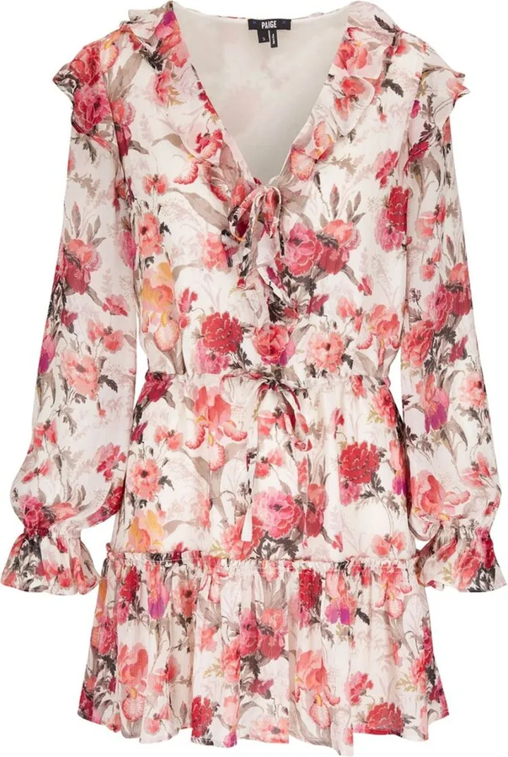 Floral-Print Silk Dress