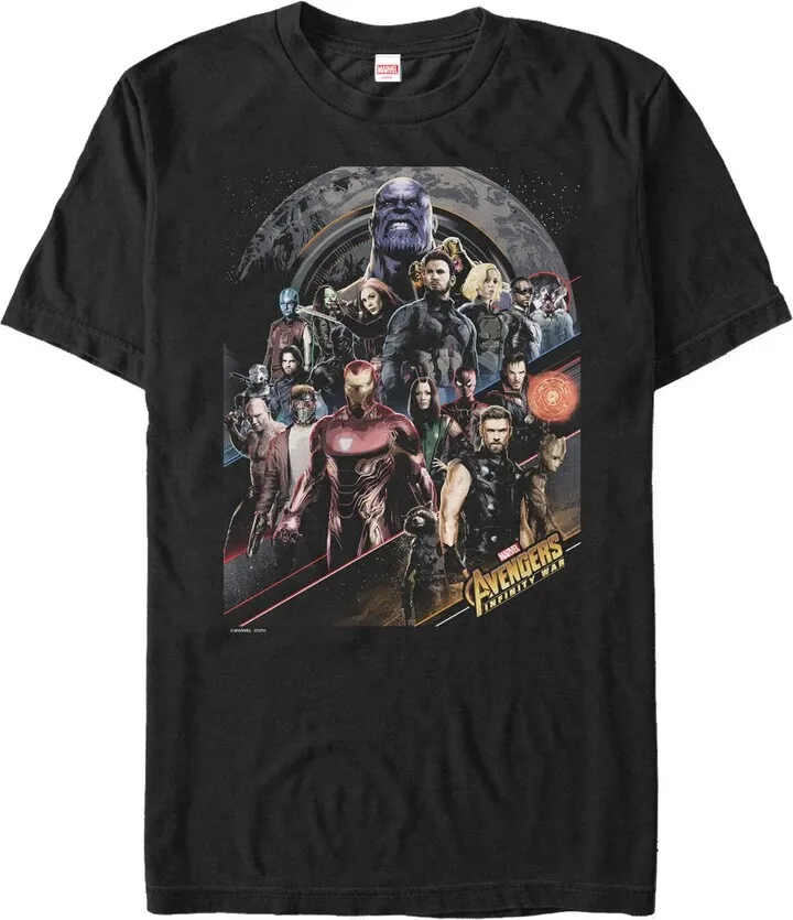 Men's Marvel Avengers: Infinity War Character Scene T-Shirt - Black - 2X Large