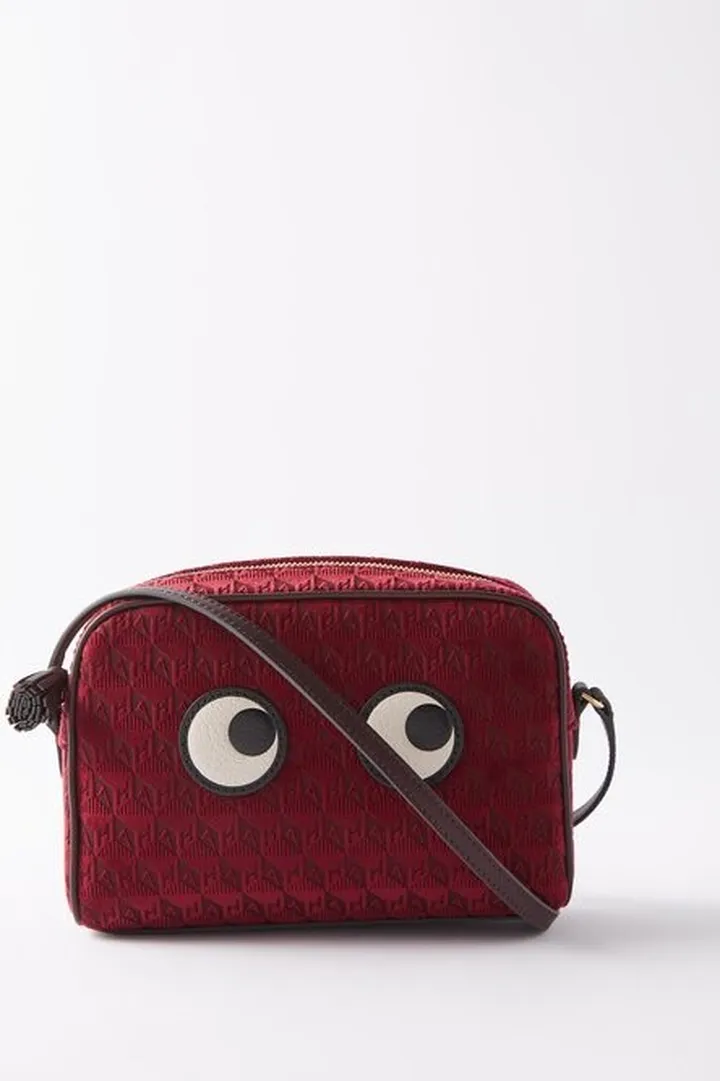 Eyes Velvet Cross-body Bag