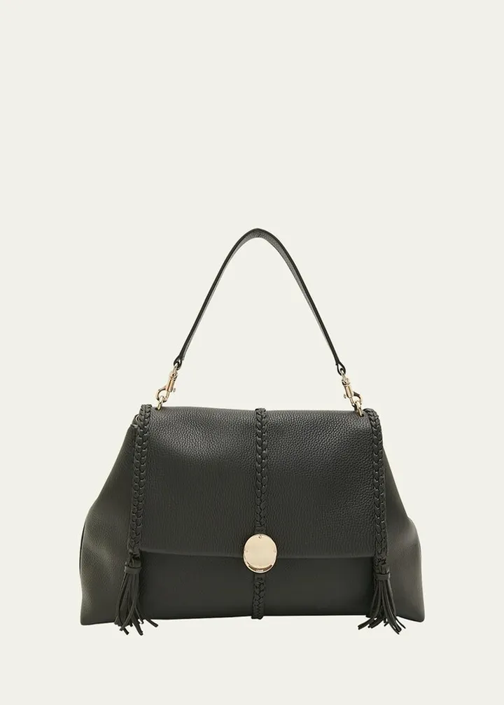 Penelope Large Grain Calfskin Shoulder Bag