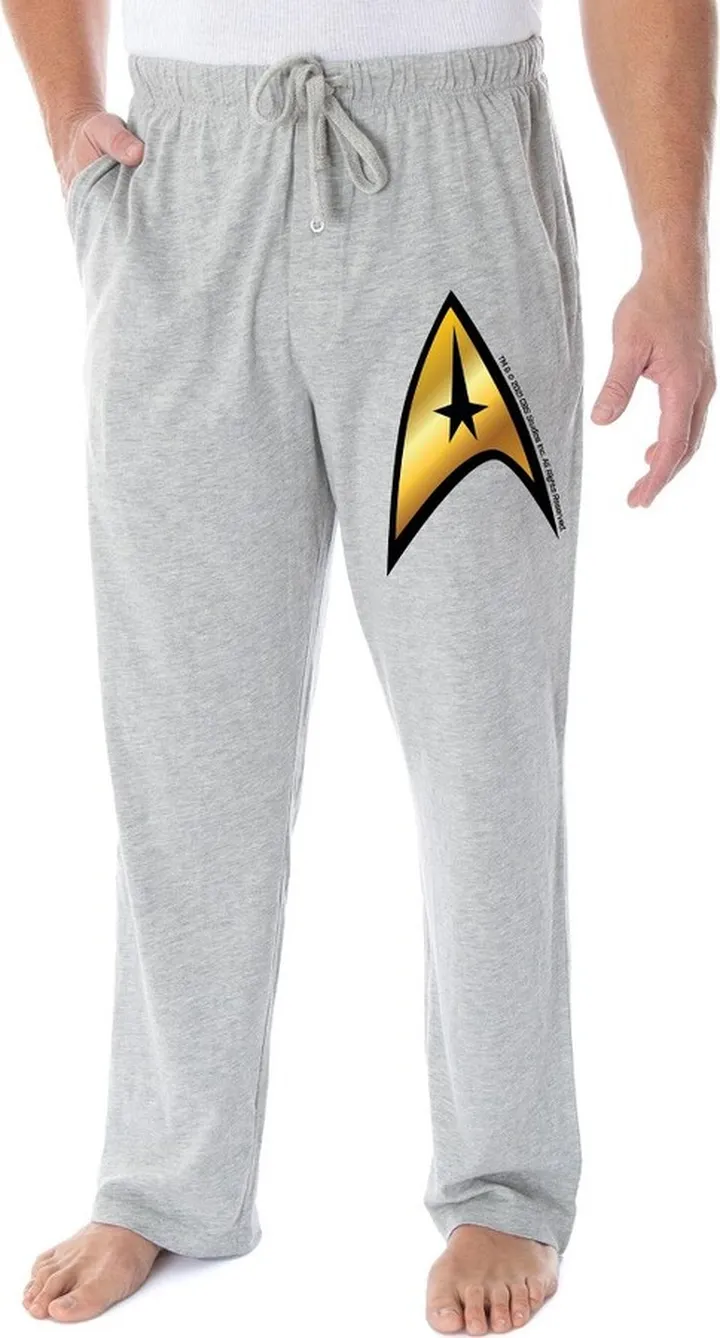 Star Trek Men's The Original Series Command Starfleet Insignia Pajama Pants (MD) Grey