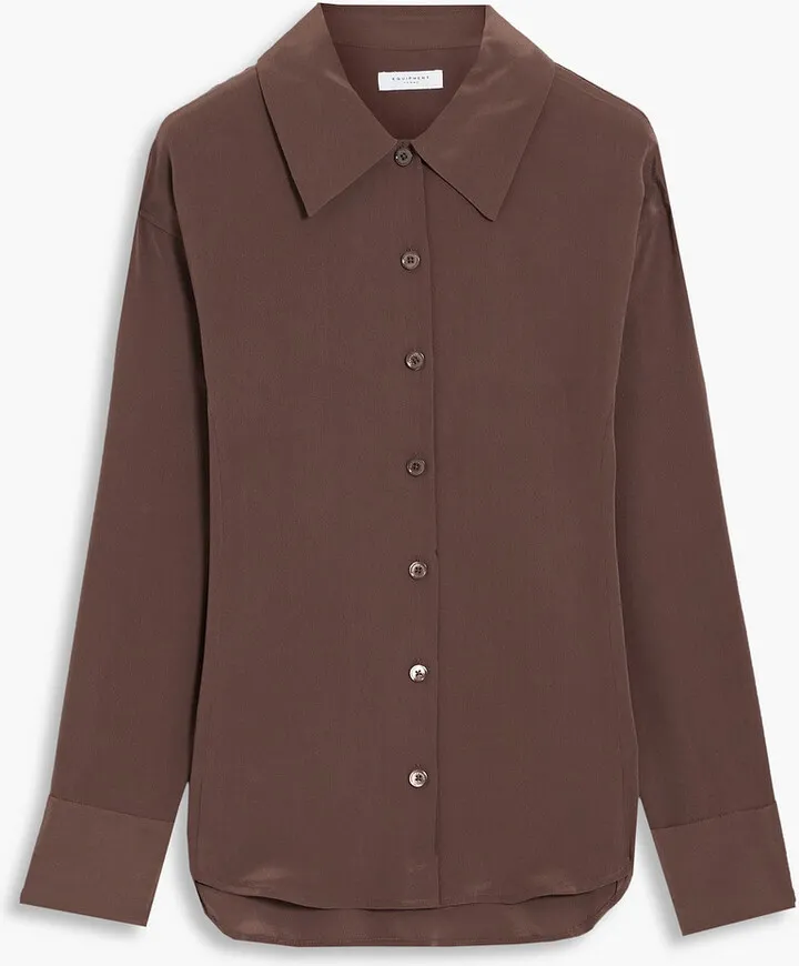 Mari washed-silk shirt