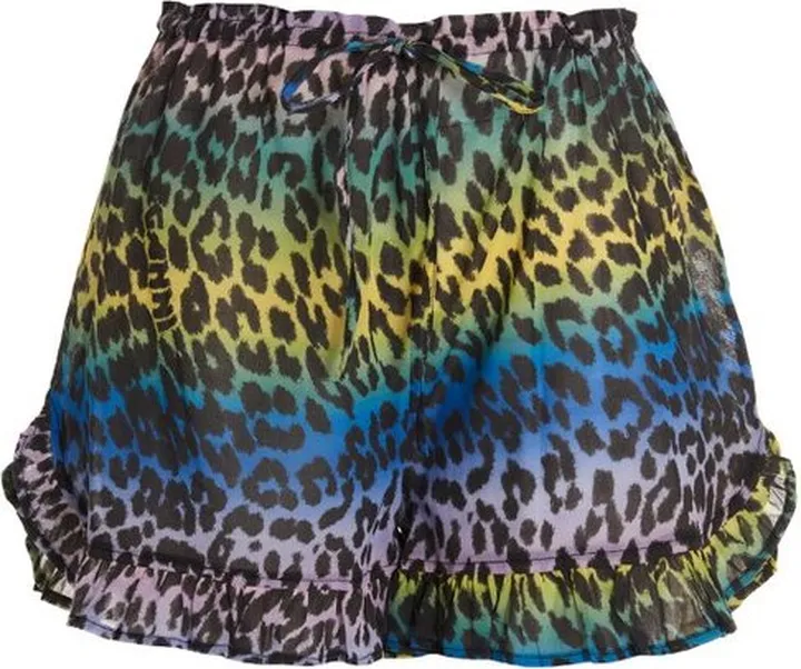 Ganni Leopard Printed Drawstring Shorts