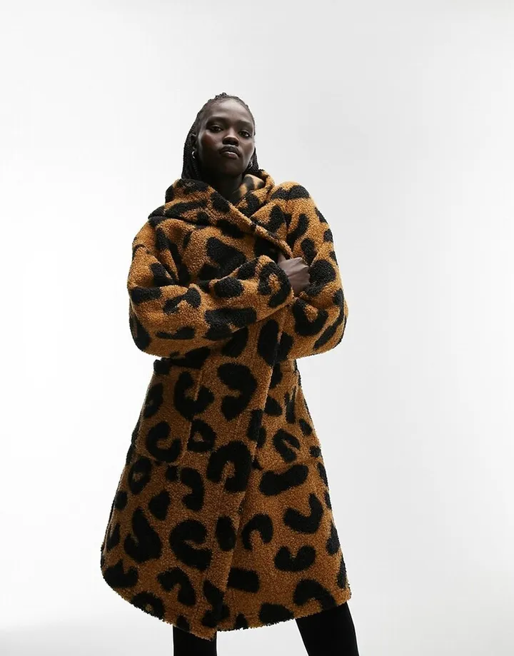 Topshop animal print fluffy robe