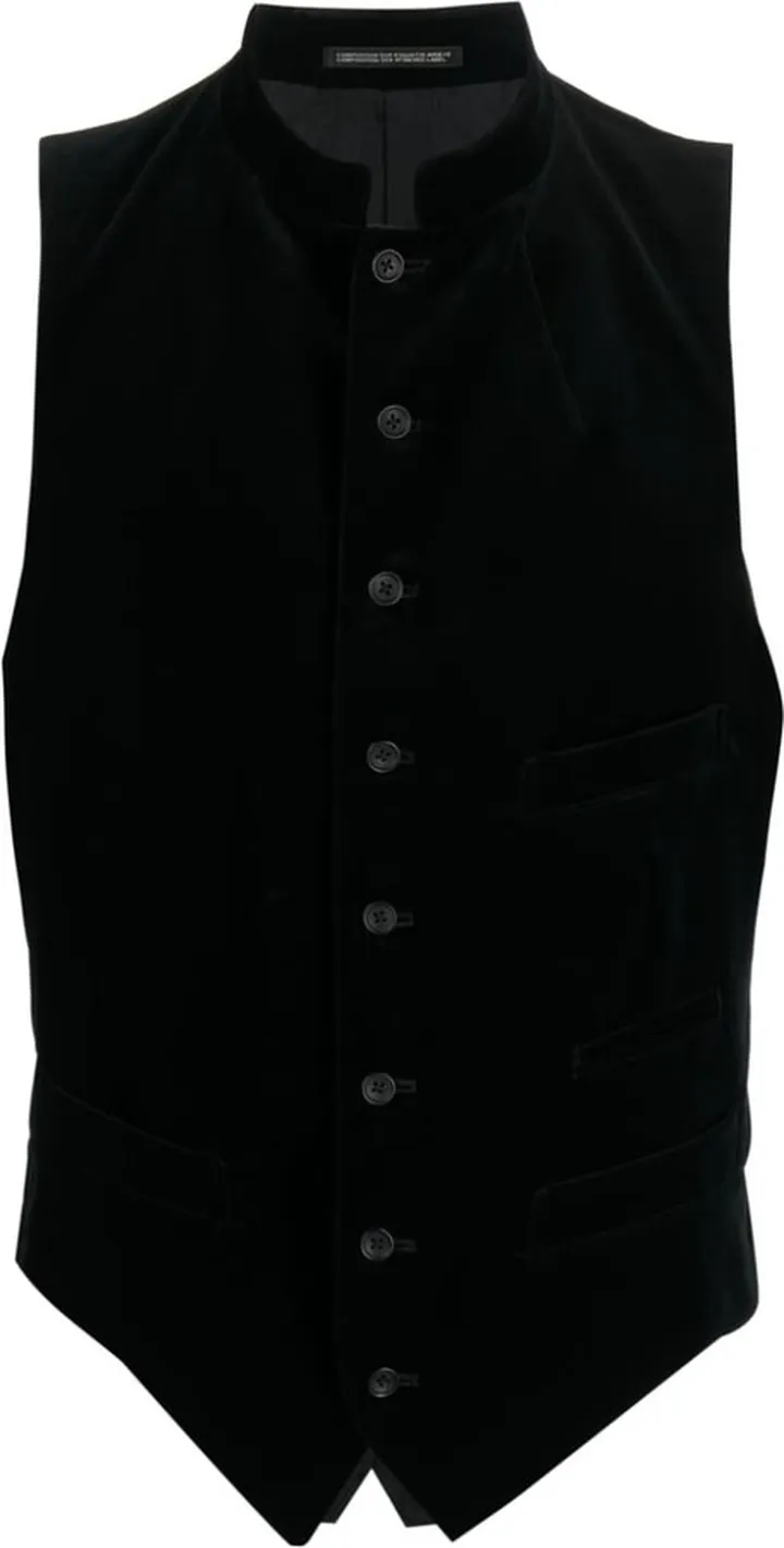 Buttoned Velvet Waistcoat