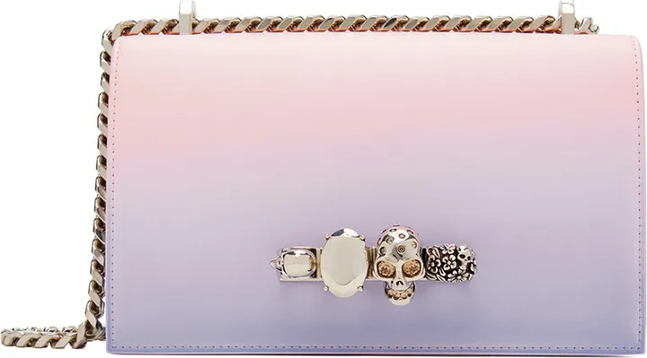 Alexander McQueen Purple Jewelled Satchel Bag
