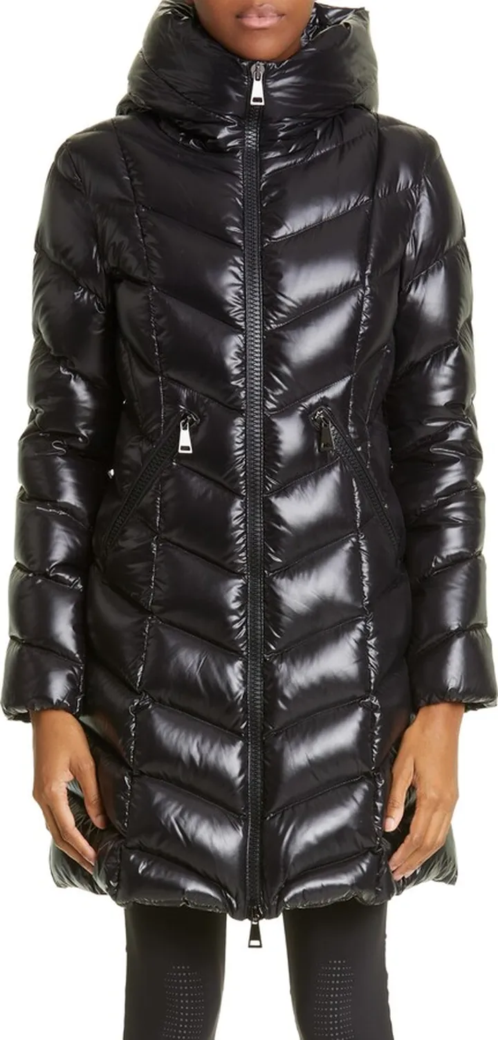 Marus Quilted Down Hooded Puffer Coat
