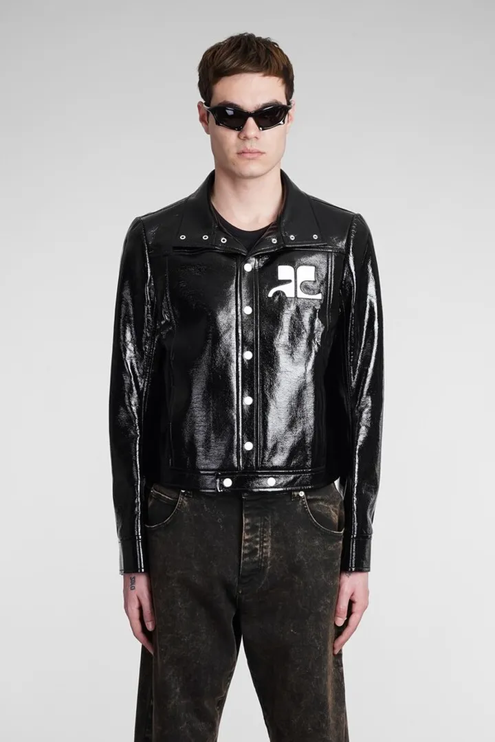Casual Jacket In Black Cotton