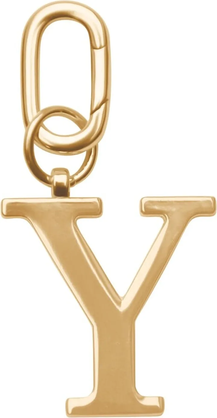 Johnny Loves Rosie - Y - Gold Metal Letter Keyring