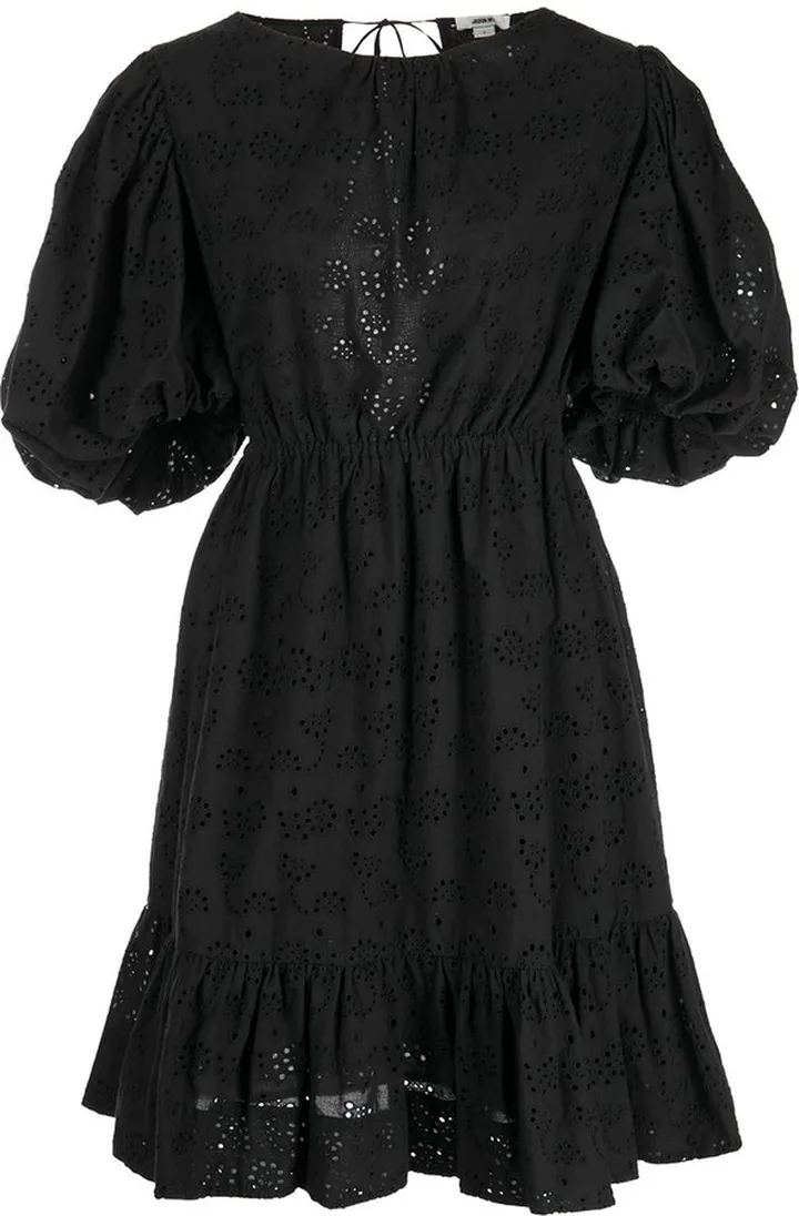 Puff-Sleeve Mini Dress