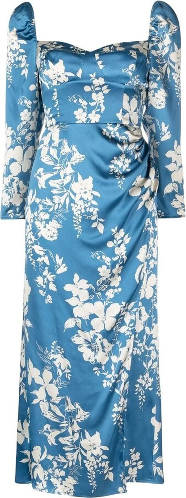 Gloriana floral-print silk dress
