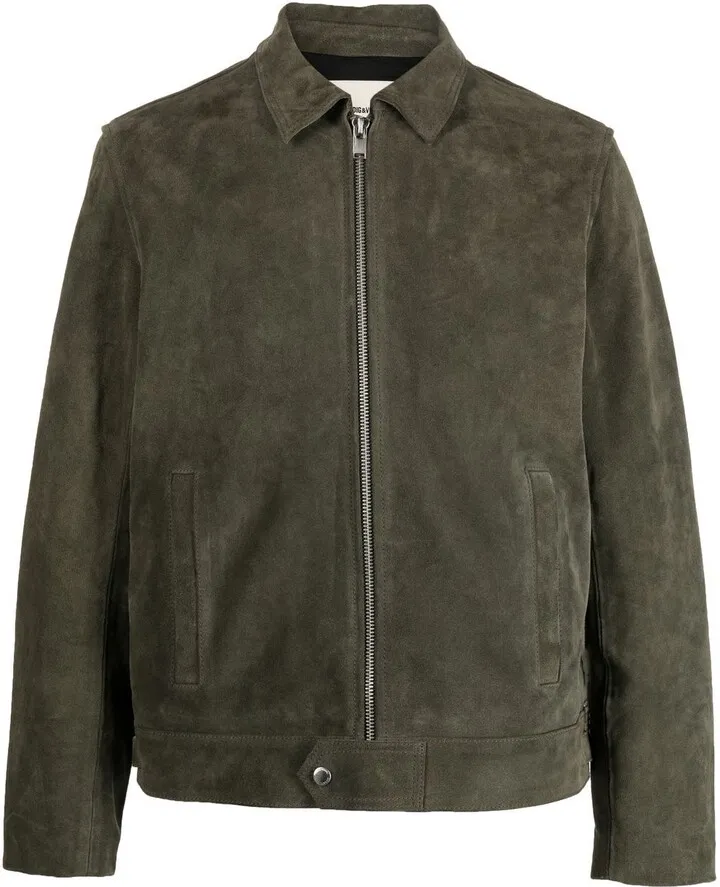 Zip-Fastening Suede Jacket