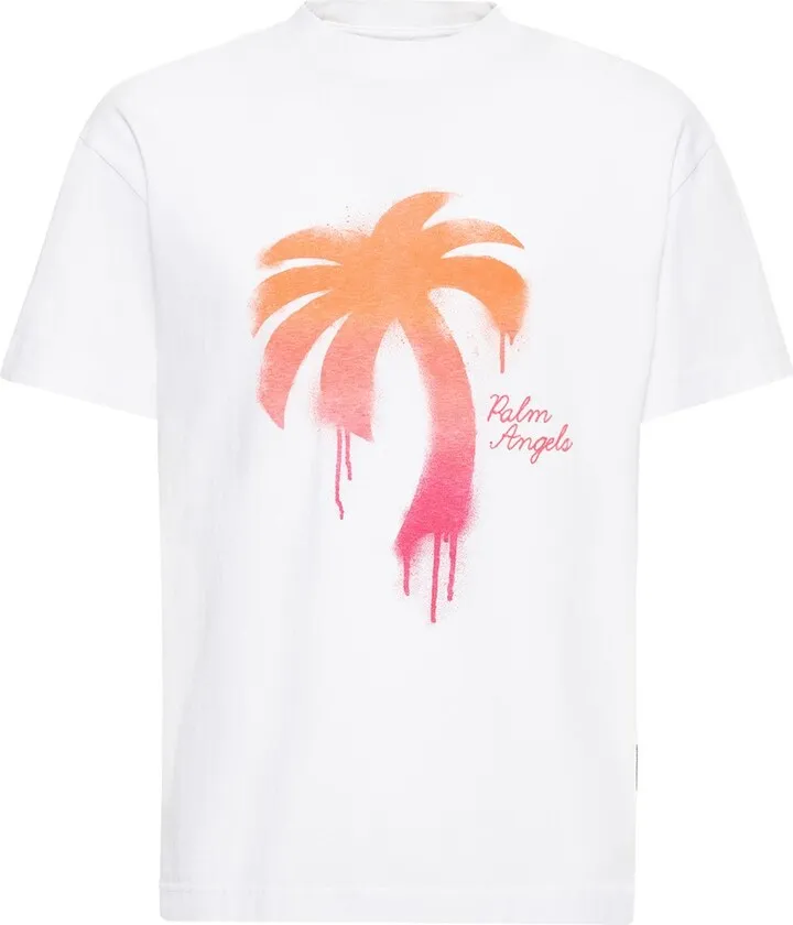 The palm print cotton t-shirt
