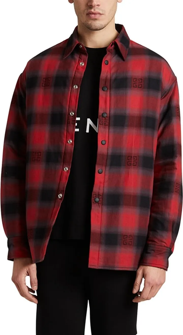 Men's 4G Plaid Shirt Jacket