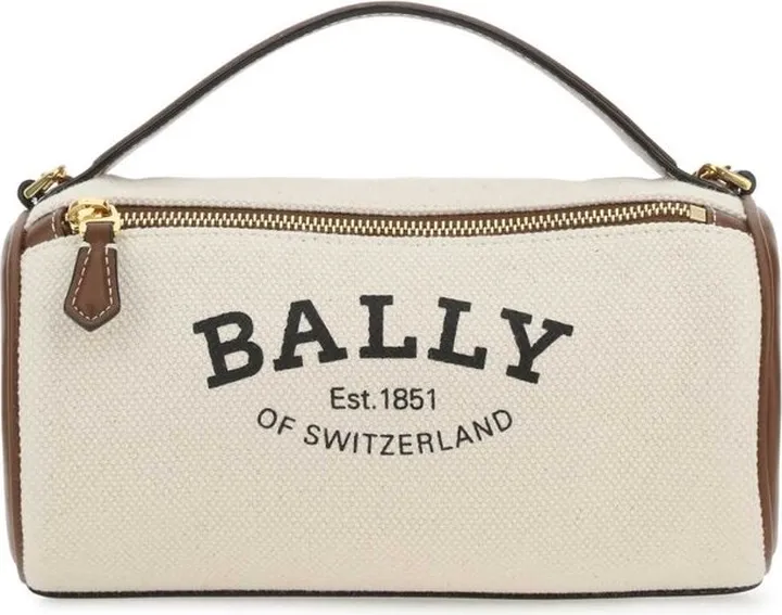 Bally Logo Printed Zipped Tote Bag