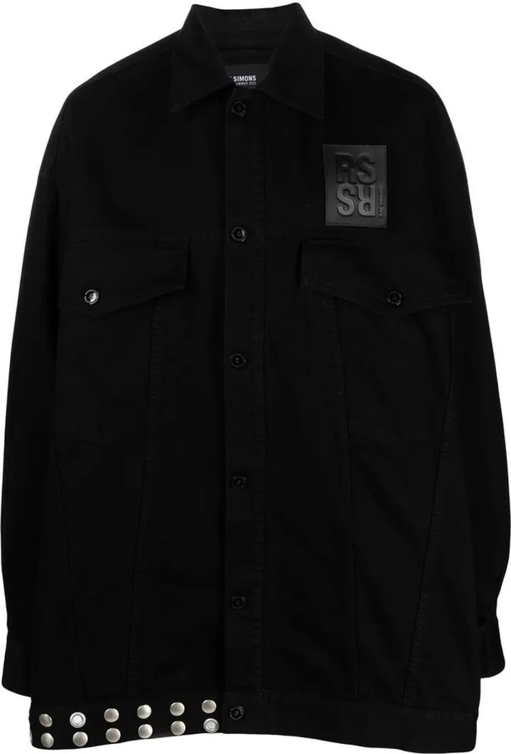 Black Fringe Detail Denim Jacket