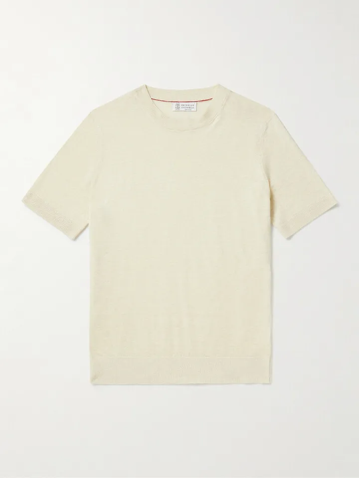 Linen and Cotton-Blend T-Shirt