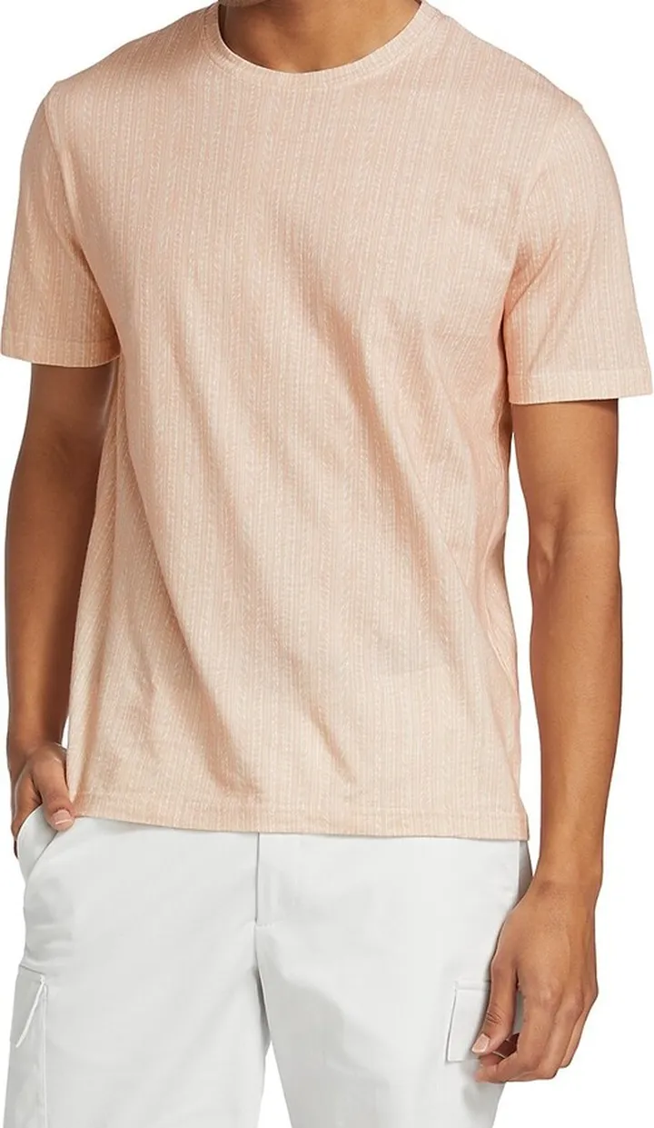 Slim Fit Striped Cotton T Shirt