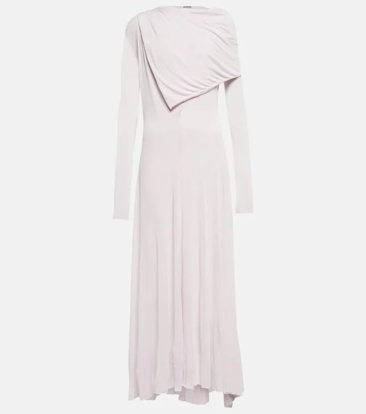 Draped crepe gown